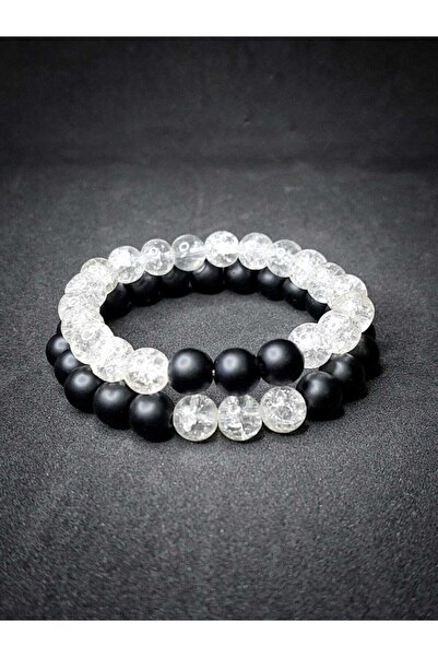 Zodyak Doğal Taş Onyx & Necef Stone Natural Stone Designed Lover Bracelet