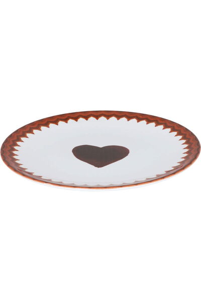 Alsaif Gallery Al Saif Gallery porcelain serving plate, round, 20 cm, heart p...