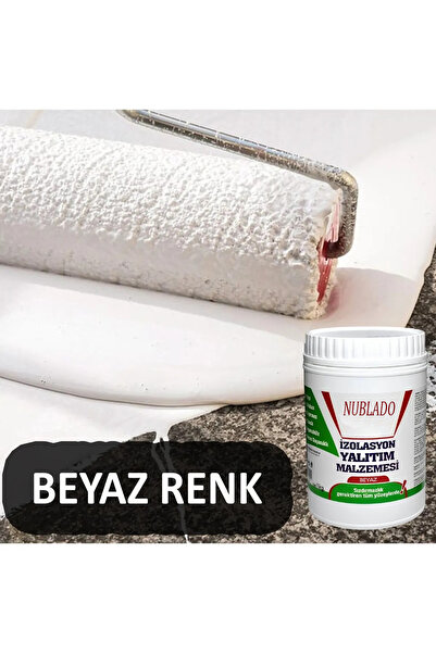 NUBLADO İzolasyon Yalıtım Malzemesi 1 Kg Beyaz Renk Su Sızdırmaz Elastik Boyanabilir Rutubet Nem Yalıtımı.