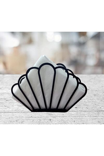 STOREMAX Mu-Artshop Napkin Holder Crown Matte Black Tnca 871301
