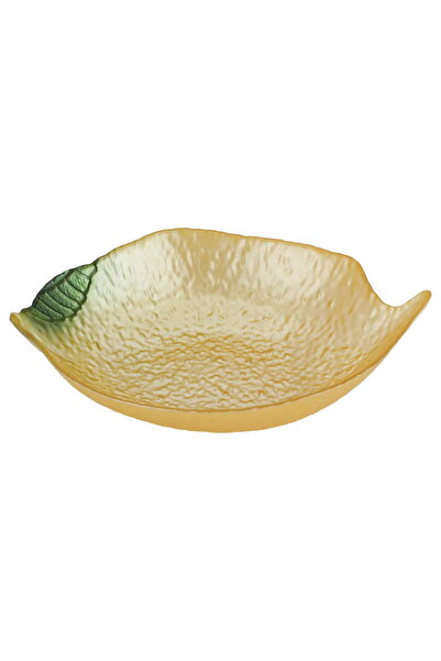 Alsaif Gallery Saif Gallery Glass Serving Bowl, 23 x 16 x 5 cm - Yellow