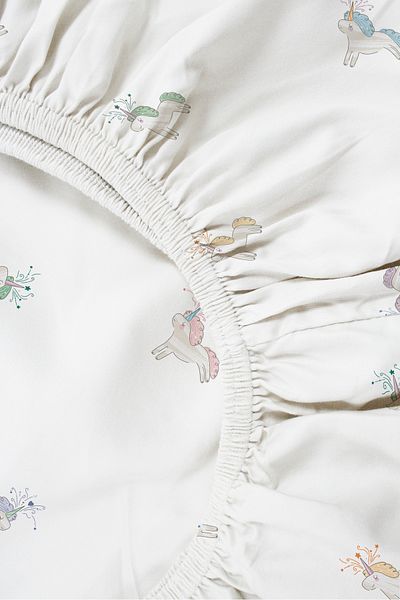 Casadora Baby Astra 100% Cotton Satin Fitted Sheet Set - 100X200 cm 50X70 cm