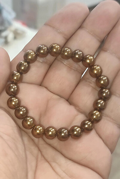 Zodyak Doğal Taş CERTIFIED COPPER HEMATITE NATURAL STONE BRACELET 8 MM