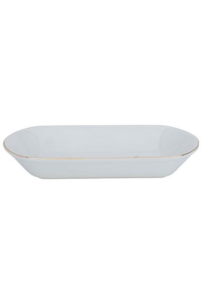Alsaif Gallery Al Saif Gallery porcelain serving plate, 29 cm, elephant pattern - white