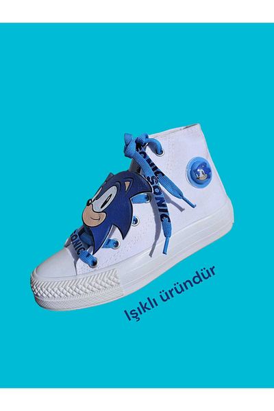 LİASSHOES White Linen Sonico Lacing Detail Side Light Children's Sneakers Sneakers