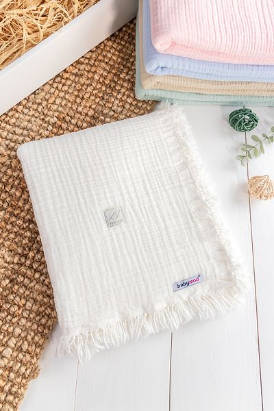 Babymod 100% Cotton Natural Four Layer Muslin Baby Blanket