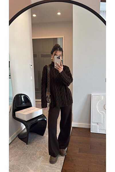 sinemkivanc co Marka Model Acı Kahve Triko Pantolon