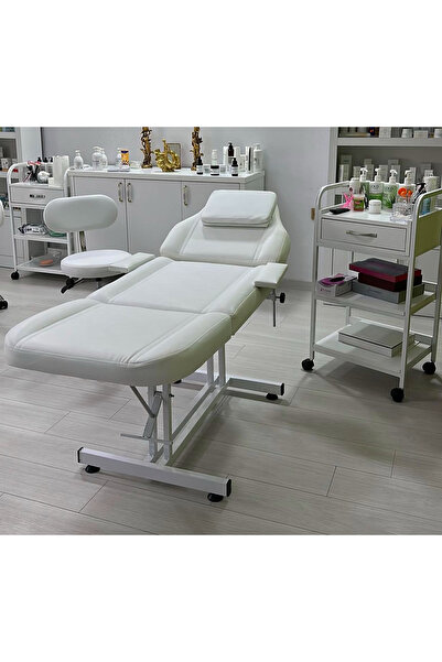 Ahm 3’ Lü Cilt Bakım Sedye Seti Sedye,Etejer çekmeceli,Uzman sandalyesi