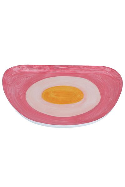 Alsaif Gallery Al Saif Gallery porcelain dessert serving dish, 35.5 x 25.5 x 1 cm - pink