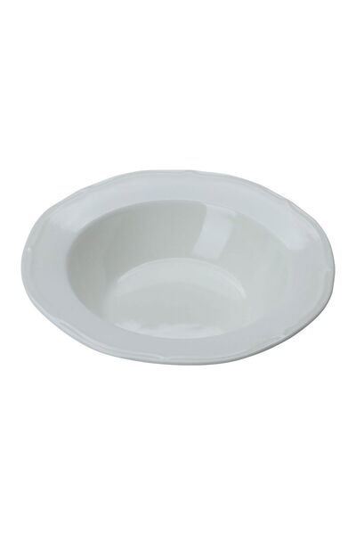Alsaif Gallery Al Saif Gallery porcelain plate, 8 inches, deep - white