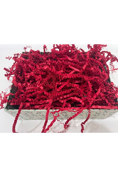 HUR-AY PACK 100 g Red Cropped Zigzag Pelur - Ornamental Filling Paper