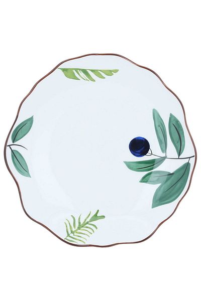 Alsaif Gallery Al Saif Gallery porcelain dessert plate, 10.5 inches - white