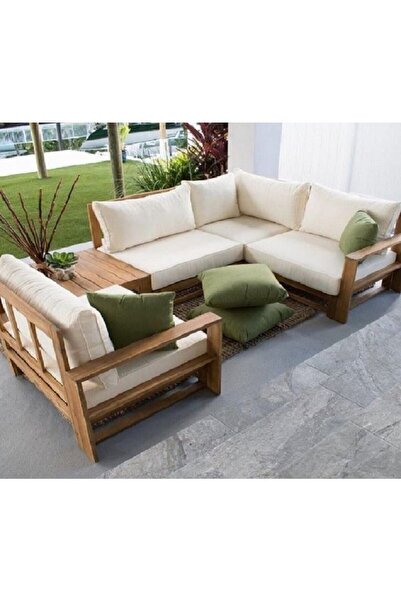 ömür konsept ahşap Sehpalı Köse Takımı