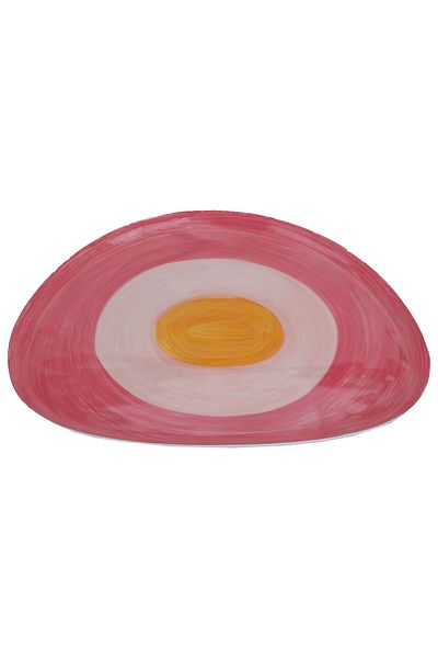 Alsaif Gallery Al Saif Gallery porcelain dessert serving dish, 22.5 x 31.5 x 1 cm - pink