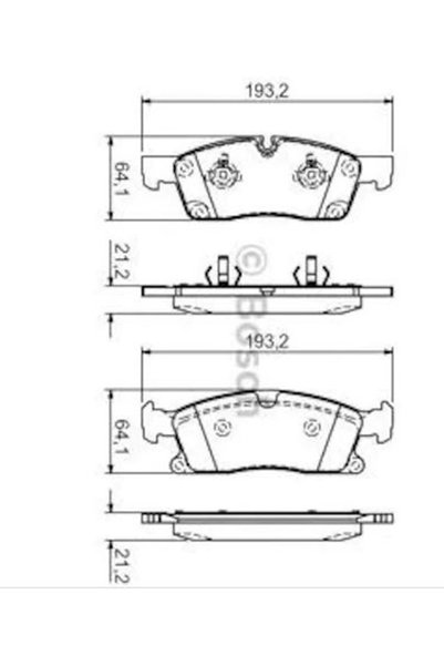 Bosch - Jeep Grand Cherokee Ön Fren Balata 3.0-3.6 [2010-->>]