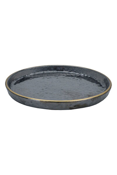 Alsaif Gallery Al Saif Gallery porcelain serving plate, 13 cm, flat - black