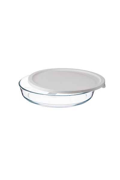 Dania Round glass baking dish with lid, diameter 26 cm