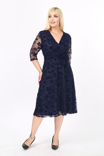 modayız Βραδινό φόρεμα με διπλό γιακά Plus Size 24e-2145