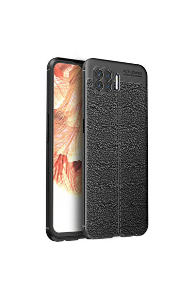 FitCase Oppo A73 Kılıf Focus Deri Desen Silikon Arka Kapak
