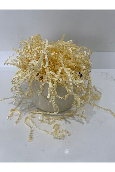 HUR-AY PACK Cream Colored Z Zigzag Pelur - Cropped Paper / 100 g / Ornamental Filling Material