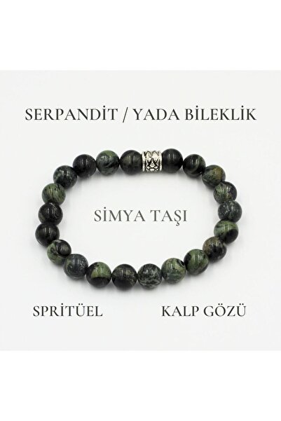Zodyak Doğal Taş Doğal Şifalı Taş Bileklik | Serpantin / Yada Doğal Taş Bilek...