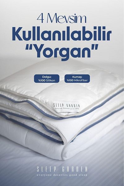 Sleep Garden لحاف مزدوج للفصول الأربعة مقاس 195x215 سم مع حقيبة إدراج