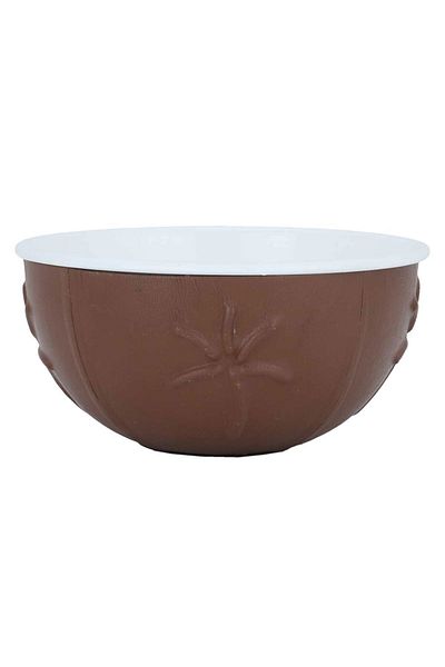 Alsaif Gallery Al Saif Gallery porcelain bowl, 17 x 17 x 9 cm, round, double - brown