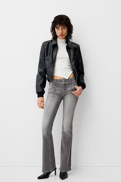 Bershka Low-rise boot-cut jeans