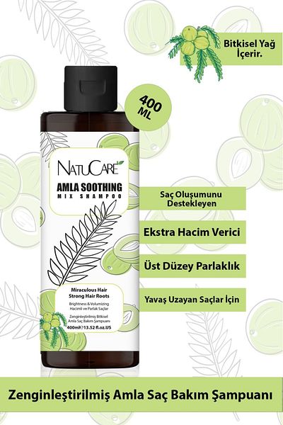 NatuCare Amla Hair Care Shampoo with High-End Shine and Fast Growth 400ml