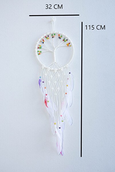 Makraart Tasarım El Yapımı Düş Kapanı Makrome Düşkapanı Kapı Süsü Duvar Dekor...