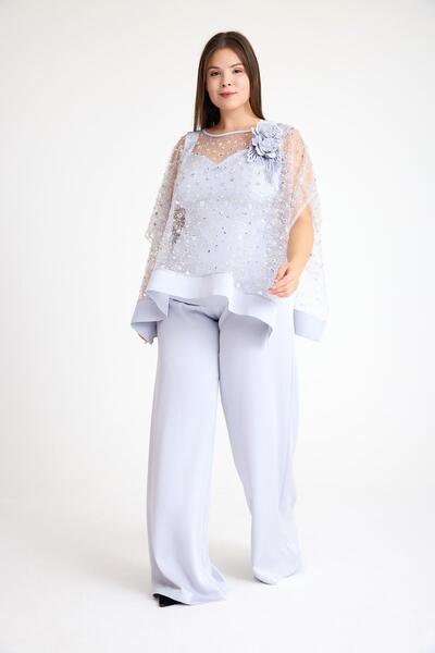 MAXXE 5903PSAT PAYET CEKETLİ SATEN PANTOLONLU TAKIM