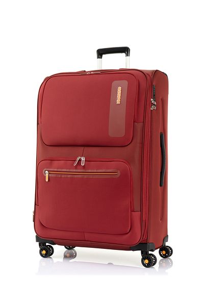 American Tourister MAXWELL  Soft Spinner Trolley Luggage Large  RED