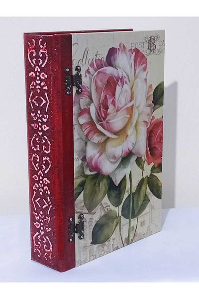 Altınyapı Hobi Market Wooden Decorative, Gift, Jewelry, Accessories Book Box 35X24X8.5 cm
