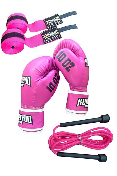 KOMODO SPORT Boxing Gloves Bandage and Jump Rope Set of 3