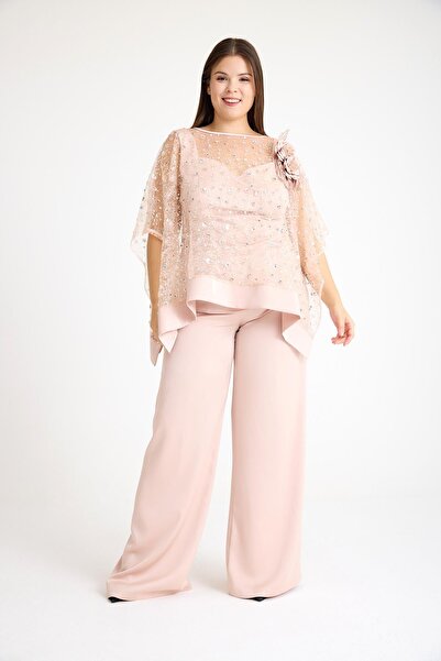 MAXXE 5903PSAT PAYET CEKETLİ SATEN PANTOLONLU TAKIM