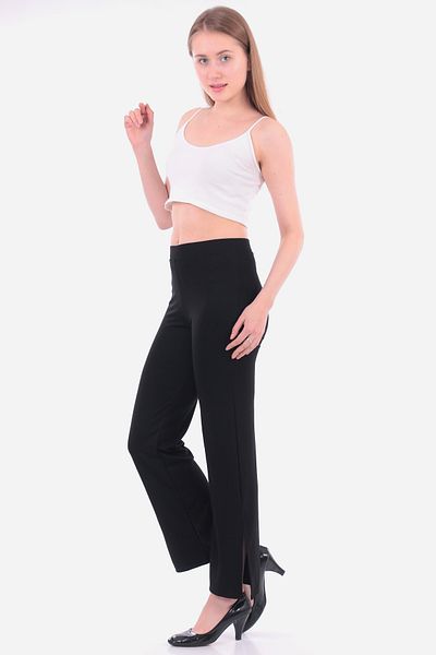 Almila Pantaloni din lycra cu fante elastice cu talie înaltă 4082
