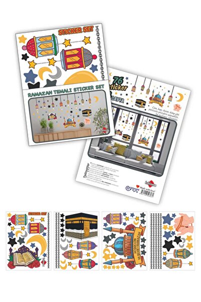 İstisna Ramazan Ayı Temalı Cam Duvar Süsleri Hoş Geldin Ramazan Sticker Seti ...