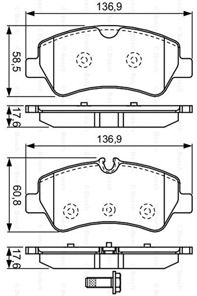 Bosch Disk Balata Ford Tourneo Custom (V362) 2.2 Tdcı 12 Uyumlu> Arka -