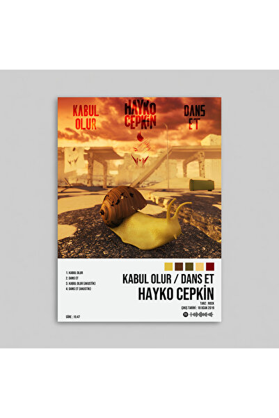 Orendart Hayko Cepkin - Kabul Olur / Dans Et Albüm Spotify Çerçevesiz Tasarım Poster