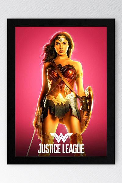 Saturn Pictură înrămată Wonder Woman din Liga Justiției - Pictură poster din Liga Justiției