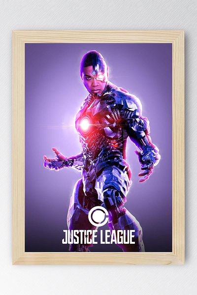 Saturn Pictură înrămată Cyborg din Liga Justiției - Pictură poster din Liga Justiției
