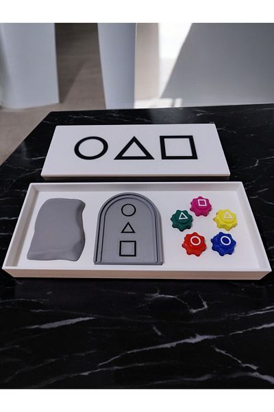 Lades Squid Game Playset Gonggi Pentacle (5 Stones) and Stone Playset