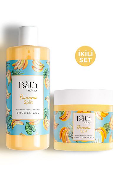 THE BATH FACTORY Banana Body Peeling and Shower Gel Set