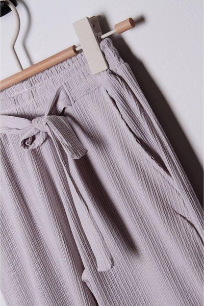 minibambi Girl's Belted Tirilti Fabric Trousers