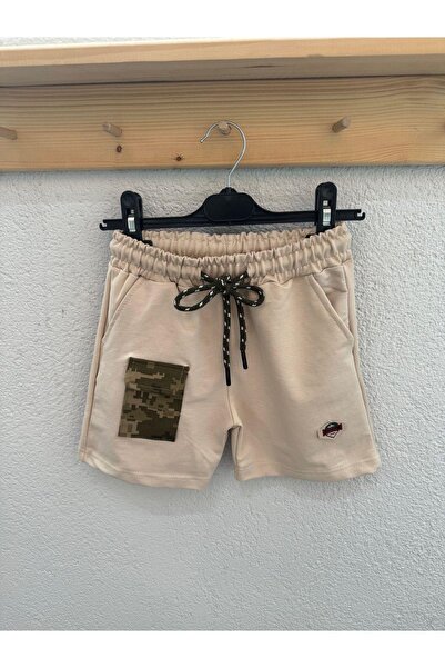 minibambi Kraće pantalone za dečake u krem boji Sa džepovima