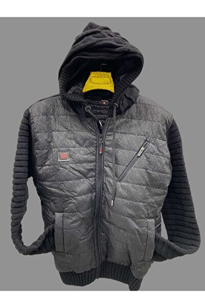 fearlessmoda Triko Kapüşonlu Ceket