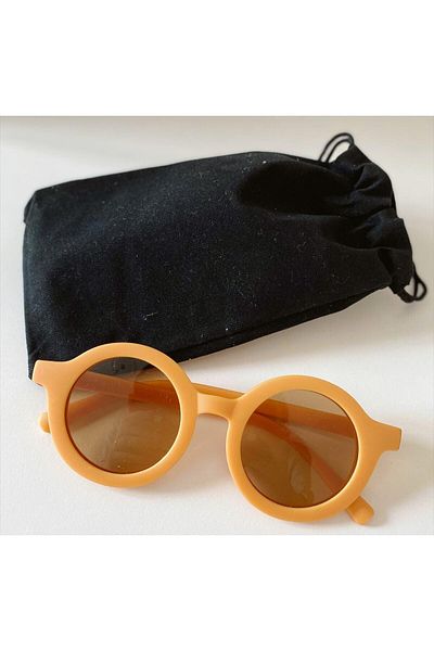 Kids Scandinavian 1-10 Years Old Children's Solar Glasses Uv400 Certified Yellow Glasses Yellow