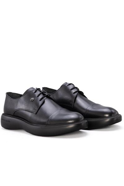 Pierre Cardin Pi̇erre Cardi̇n Men's Orthopedic Leather Shoes - Comfort Medical Sole 702915   Black
