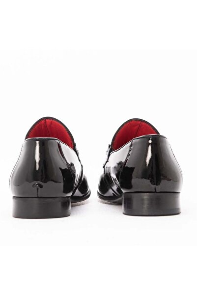 Pierre Cardin Black Shoes with Patent Leather Buckle