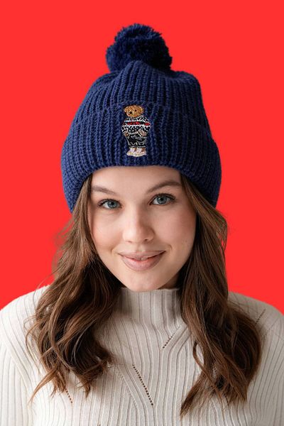 Moda Amore Teddy Bear 888 - Beret and Pompom Detailed